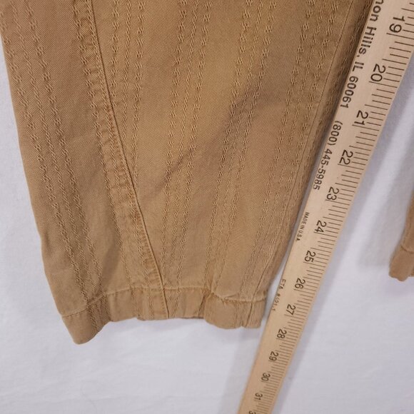 By Anthropologie Pleated Straight Pants Size 28 Textured Trousers High Rise - Picture 6 of 14